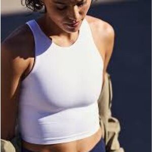 Athleta White Racerback Tank